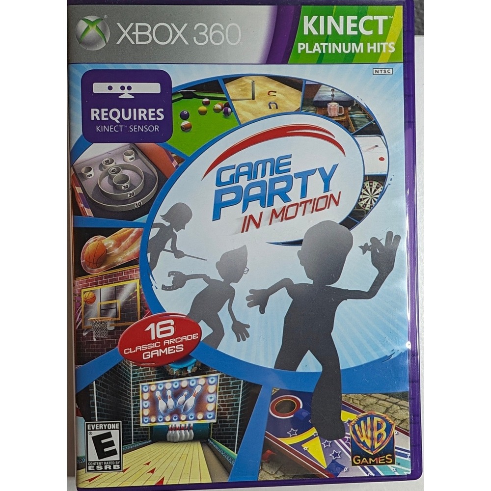 Game Party In Motion Xbox 360 Kinect Platinum Hits Arcade Games WB Games NTSC